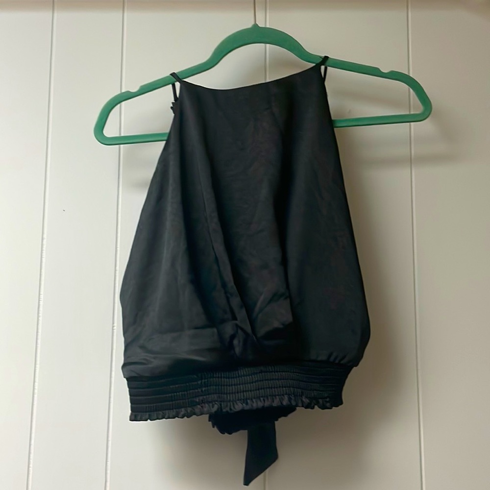 Lush, black, fancy, top
